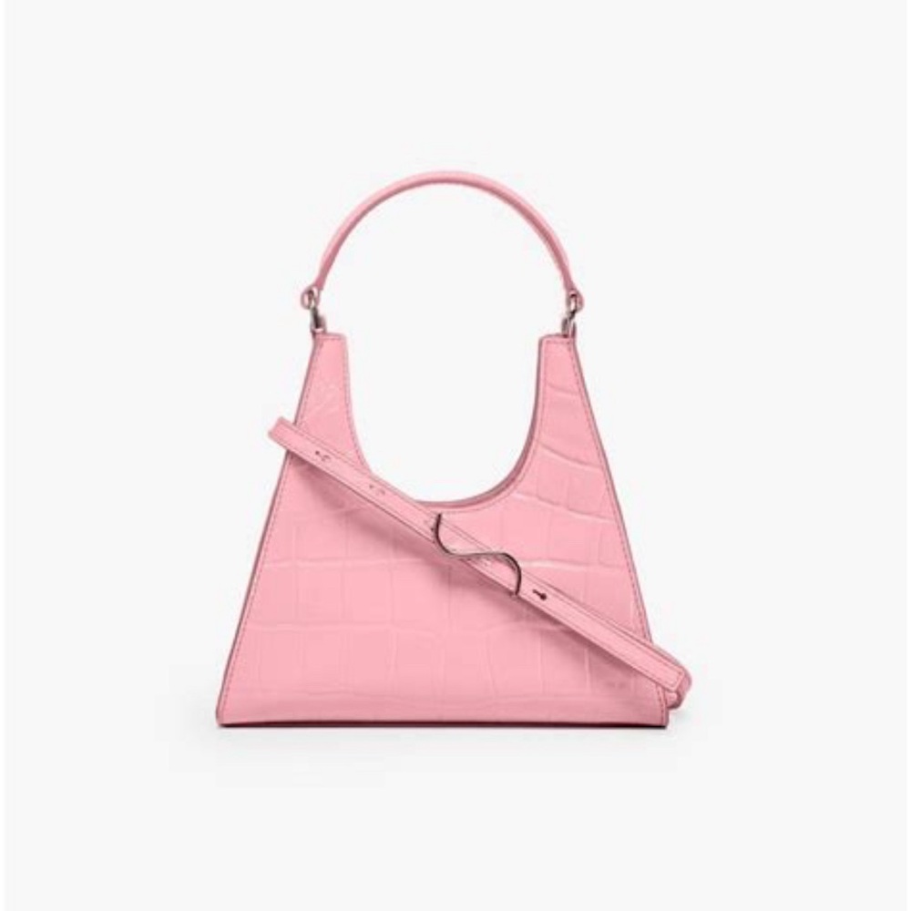STAUD MINI CROSSBODY REY BAG | GERANIUM CROC EMBOSSED